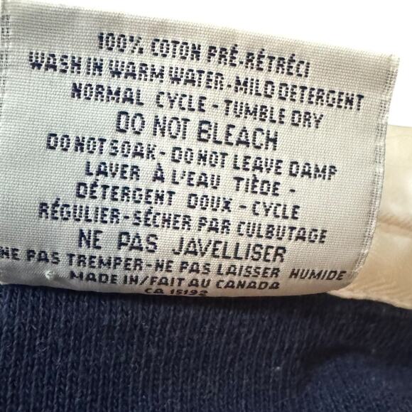 Vintage USPS Barbarian Rugby Shirt Made in Canada Navy Red White Stripe Size L - Picture 9 of 11